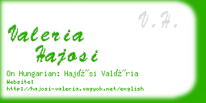 valeria hajosi business card